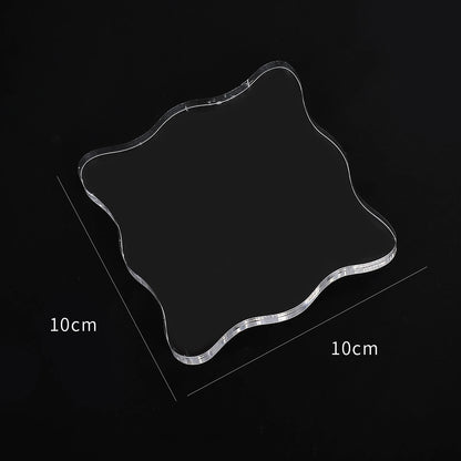 1pc Crystal acrylic stamp Transparent seal  creat Friend gift accessories  High quality plexiglass school Supplies  DIY