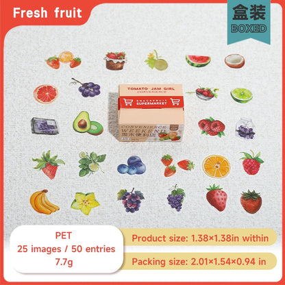 JIANQI 50 pcs Kawaii Cartoon small Stickers Cute Mini Decorative Scrapbooking accessories Adhesive Diy junk journal supplies