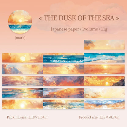 JIANQI 30mm*2m Sky and Sea landscape Tapes DIY Scrapbooking Decor Photo Album Collage Journalling Materials Stickers