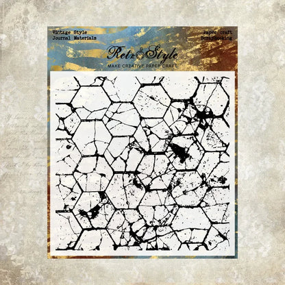 JIANWU Vintage Geometric Patterns Material Collage Transparent Silicone Stamp Creative DIY Journal Student Supplies Stationery