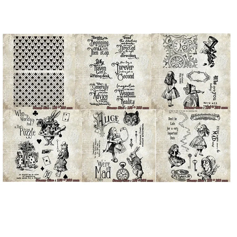JIANWU Vintage Character English Text Material Collage Transparent Silicone Stamp Creative Journal Student Supplies Stationery