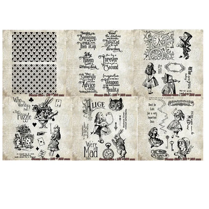 JIANWU Vintage Character English Text Material Collage Transparent Silicone Stamp Creative Journal Student Supplies Stationery