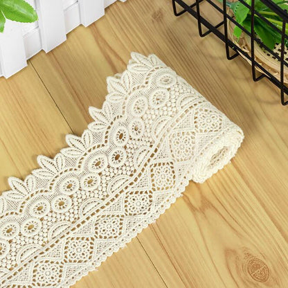 1 Yard Pure Cotton Embroidery Lace Accessories DIY Clothing Accessories Home Textile Fabric 9cm Width