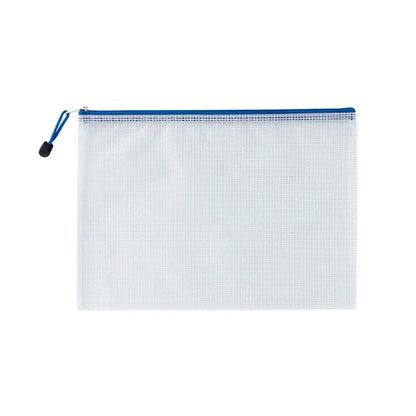 10pcs Mesh Zipper Pouch Waterproof Plastic Document Pouch Multipurpose for Travel Storage Office Appliances Home Organize Bags
