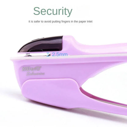 Non-staple Stapler Stapling Machine Mini Cute Book Stapleless Stapler Paper Stapling Stapler Free Staple Needleless Stapler