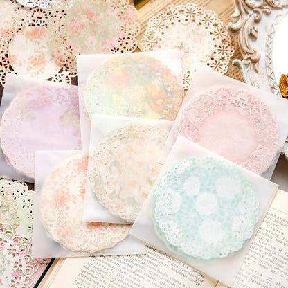 20 pcs/lot INS lace material paper Decorative Scrapbooking Diary Album hand made Collage material Background paper