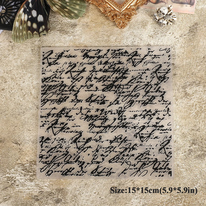 JIANWU Vintage Lace Flower Border Landscape material collage Plastic Embossed Concave Convex Plate Creative  Journal Stationery