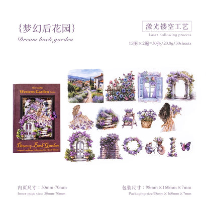 JIANQI 30 Sheets PET Landscape Stickers Four Seasons Scenery Decor handmade Scrapbooking Material Diary Album Craft Supplies