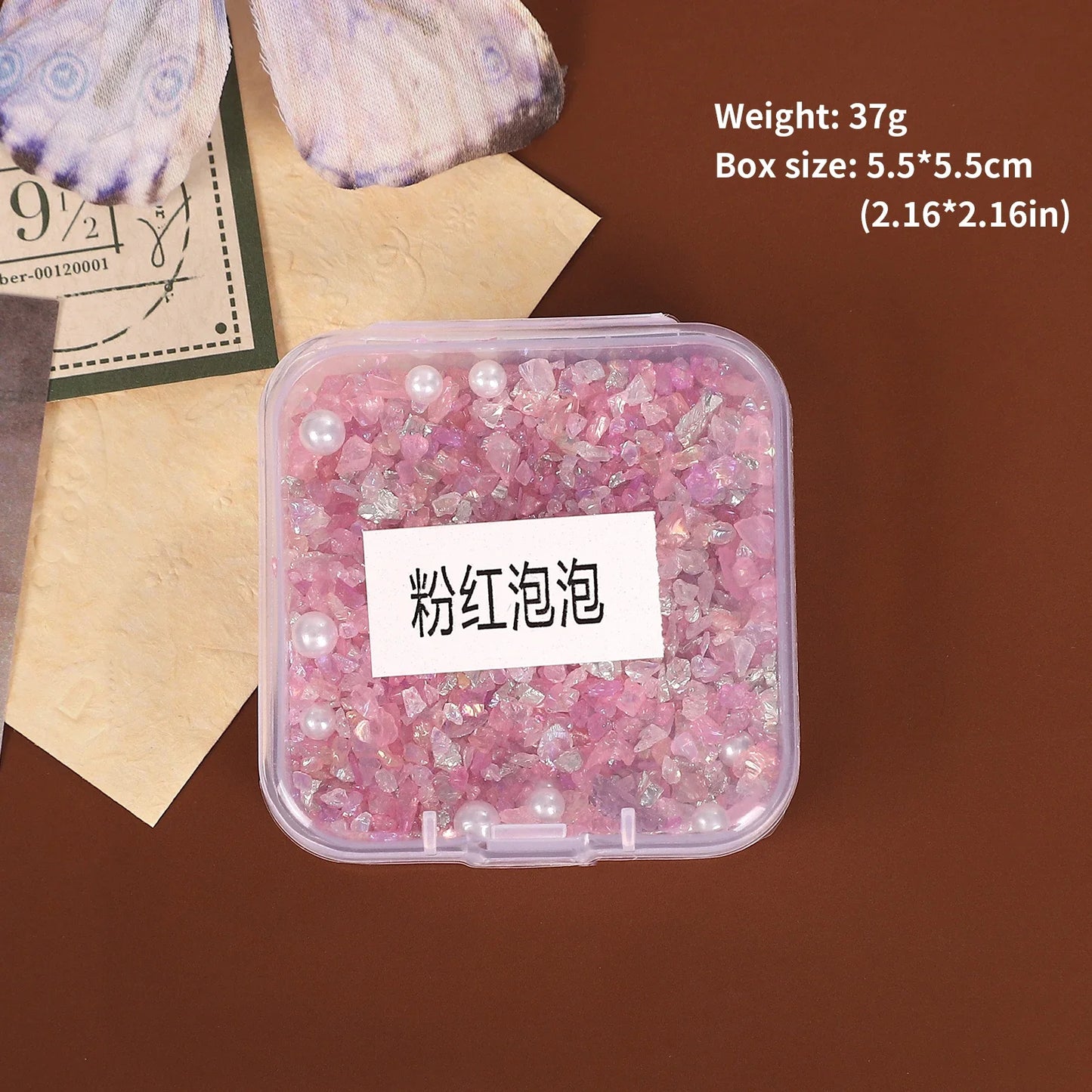 JIANWU Colorful Ore Crushed Stone Journal Material Collage scrapbook Creative DIY Student Supplies Stationery