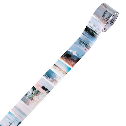 JIANQI 25mm*2m Retro Film Theme PET Tapes DIY Scrapbooking Collage Stationery Decor Journalling Materials Ins Adhesive Tapes