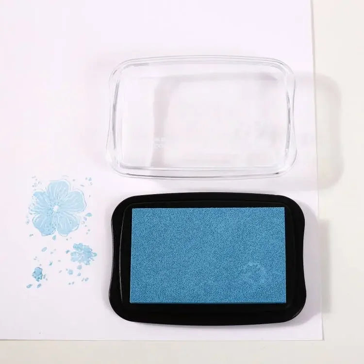 JIANWU 20 Colors Big Ink Pad Oil Planner Silicone Stamp Material Concave Waist Color Ink Pad Creative DIY Journal Stationery