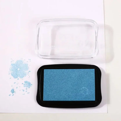 JIANWU 20 Colors Big Ink Pad Oil Planner Silicone Stamp Material Concave Waist Color Ink Pad Creative DIY Journal Stationery