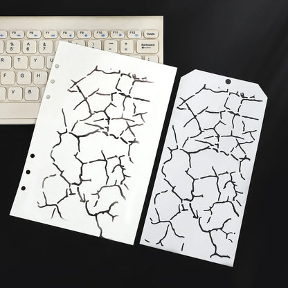 JIANWU Vintage Plant Flower Snowflake Halloween Christmas Material Embossed Stencil Masking Sheet Creative Journal Stationery