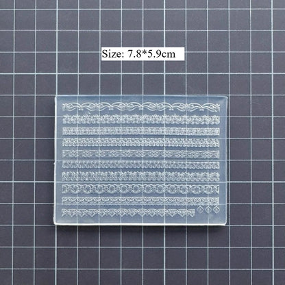 Lace relief patterns Chinese style patterns sweater texture silicone mold DIY Ultra-light clay doll Clothing Texture making tool
