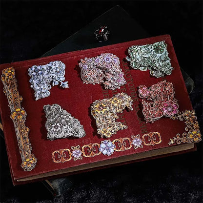JIANQI 20pcs Strip Corner Sticker Pack baroque style Junk Journal DIY Scrapbooking School Supplies Collage Stationery Stickers