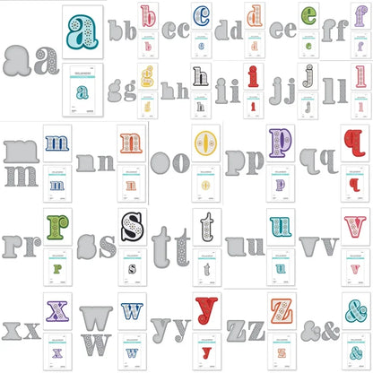 English Letters and Symbols Pop-Up Stand-Up Die Scrapbook Diary Decoration Stencil Embossing Template DIY Greeting Card Handmade