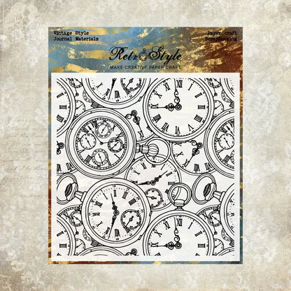 JIANWU Vintage Geometric Patterns Material Collage Transparent Silicone Stamp Creative DIY Journal Student Supplies Stationery