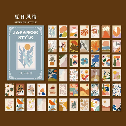 JIANQI 50pcs Vintage Paper for Phone Deco Retro Stationery Supplies Litmus Paper Bullet Journaling Label Scrapbooking Material