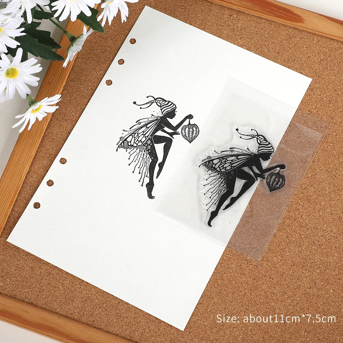 JIANWU Vintage Trees Snowflake Pattern Material Collage Transparent Silicone Stamp Creative DIY Student Supplies Stationery