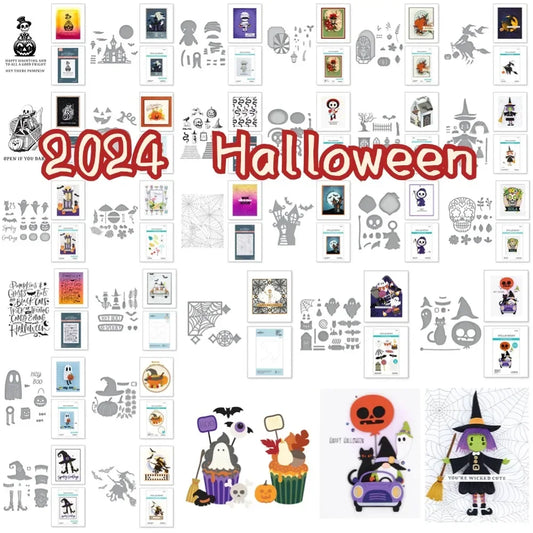 Halloween Party 2025 NEW Cutting Dies Scrapbook Diary Decoration Stencil Embossing Template DIY Greeting Card Handmade