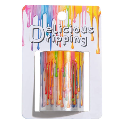 JIANQI 50mm*2m PET Delicious Dripping Tapes DIY Scrapbooking Decor Photo Album Collage Journalling Materials Aesthetics Stickers