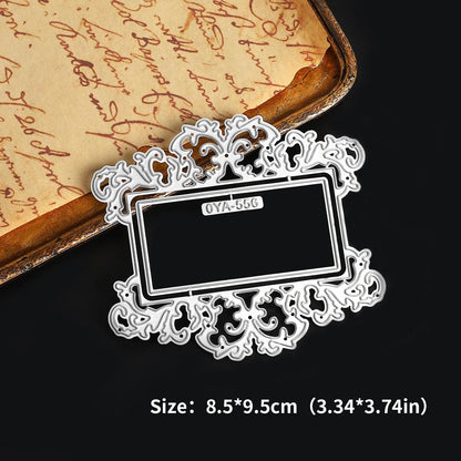 JIANWU Vintage Lace Flower Hollow Border Landscape Material Collage Knife Mold Creative DIY Journal Student Supplies Stationery