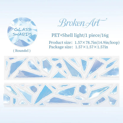 JIANQI 40mm*2m 1pc PET Tape Stickers Creativity Scrapbooking Hand Account Adhesive hand made Diy Junk Journal Craft Supplies