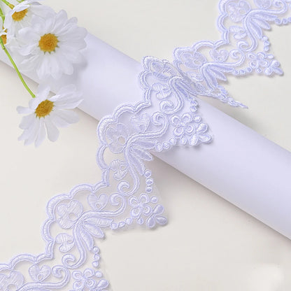 1Yard Lace Trim Wedding Dress Veil Sequins Lace Fabric  Costume Accessories 9.2cm Wide