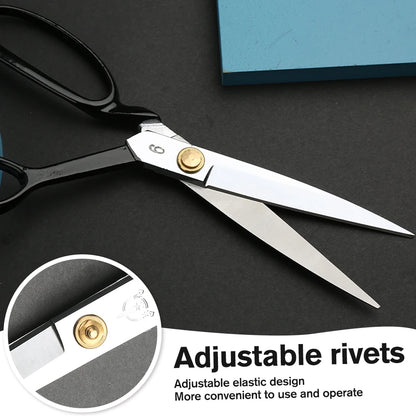 1Pcs Black Sewing Scissors Tailor Scissors Sharp Stainless Steel Needlework Embroidery Knitting Sewing Tool 8#/9#/10#/11#/12#