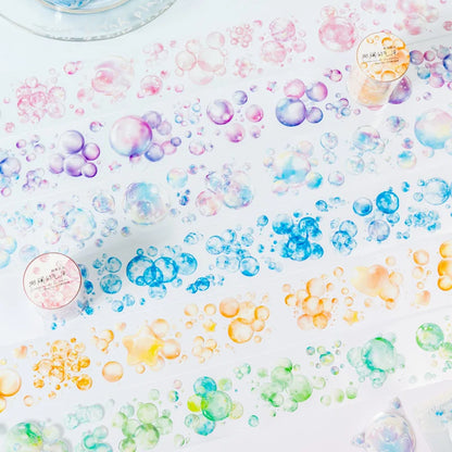 JIANQI 50mm*2m PET Bubble Tape Stickers Creativity Scrapbooking Hand Account Adhesive hand made Diy Junk Journal Craft Supplies