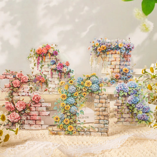10pcs PET vine wall Landscape scenery Theme Stickers DIY Scrapbooking Supplies Collage Junk Journal Aesthetic Decor Stickers