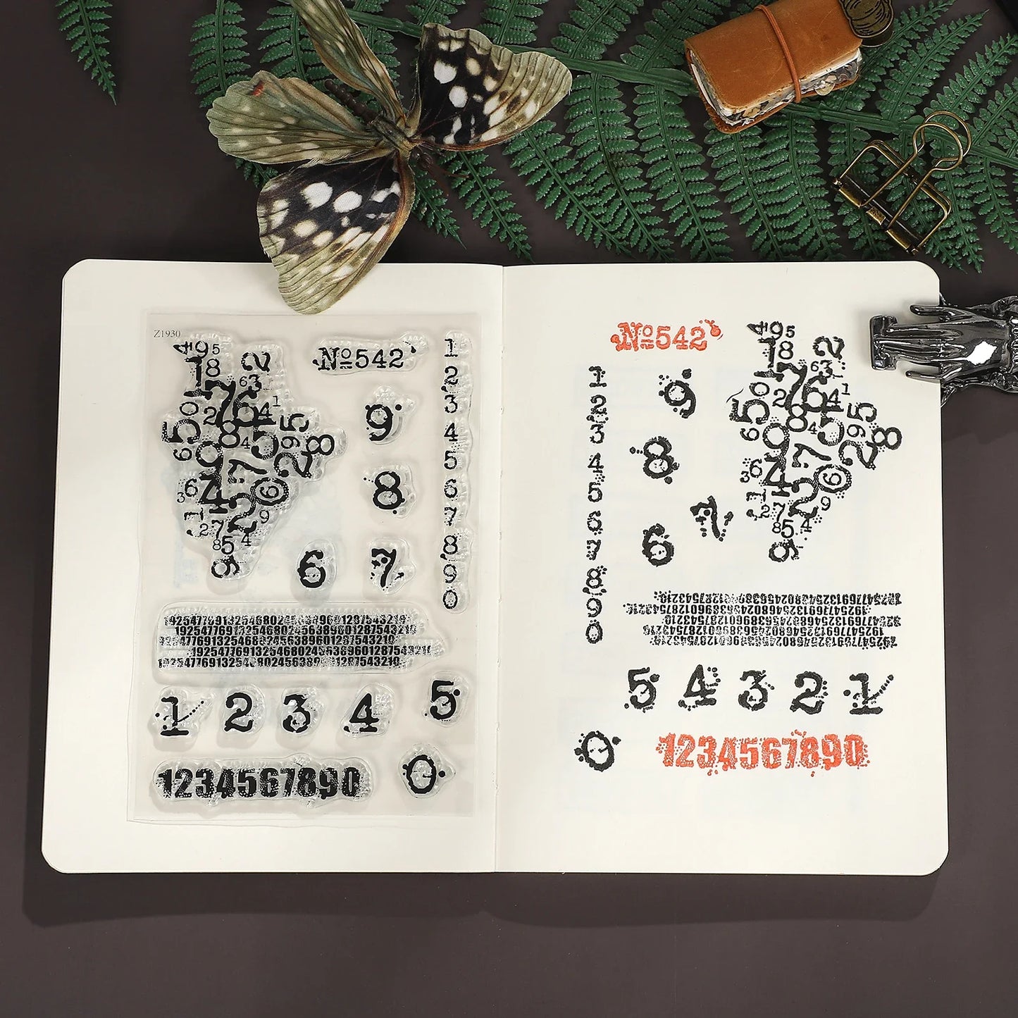 JIANWUVintage Butterfly Flower Label Character Landscape Material Collage Transparent Silicone Stamp Creative Journal Stationery