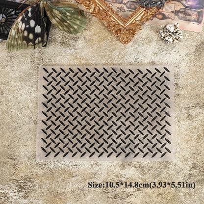 JIANWU Vintage Lace Flower Border Landscape material collage Plastic Embossed Concave Convex Plate Creative  Journal Stationery