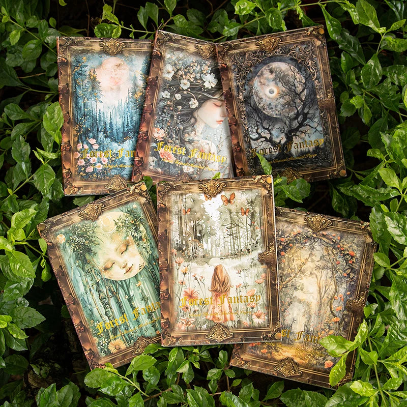 JIANQI 30 pcs Forest fantasy Series Material paper Decorative paper Diy Diary Album Scrapbooking Material Junk Journal Supplie