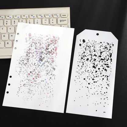 JIANWU Vintage Plant Flower Snowflake Halloween Christmas Material Embossed Stencil Masking Sheet Creative Journal Stationery