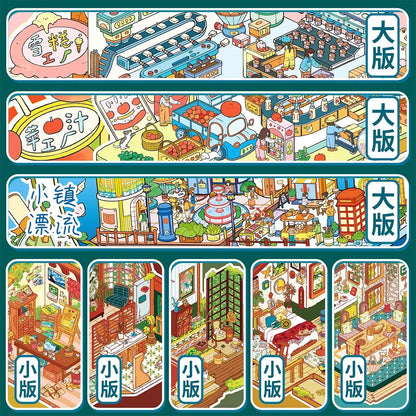 Large size Beautiful house Cabin Scene DIY Sticker Highly Playable Sticker Stacking Pasting Festival Birthday Gift for Kid Child