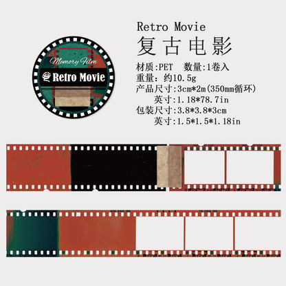JIANQI 30mm*2m PET Transparent Tapes Memory Film DIY Scrapbooking Art Collage Photo Album Journal Tapes Creative Stationery