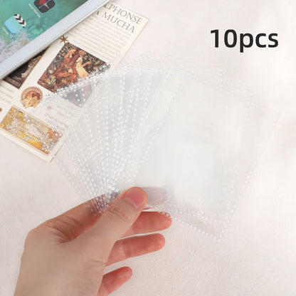 JIANWU Double Buckle A8Mini 3-hole Transparent Loose Leaf Material Storage Notebook Creative Journal Student Supplies Stationery