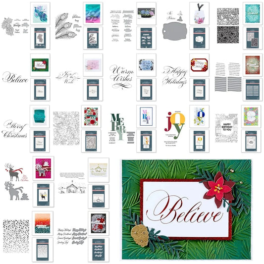 Christmas Collection 2025 NEW Cutting Dies Scrapbook Diary Decoration Stencil Embossing Template DIY Greeting Card Handmade