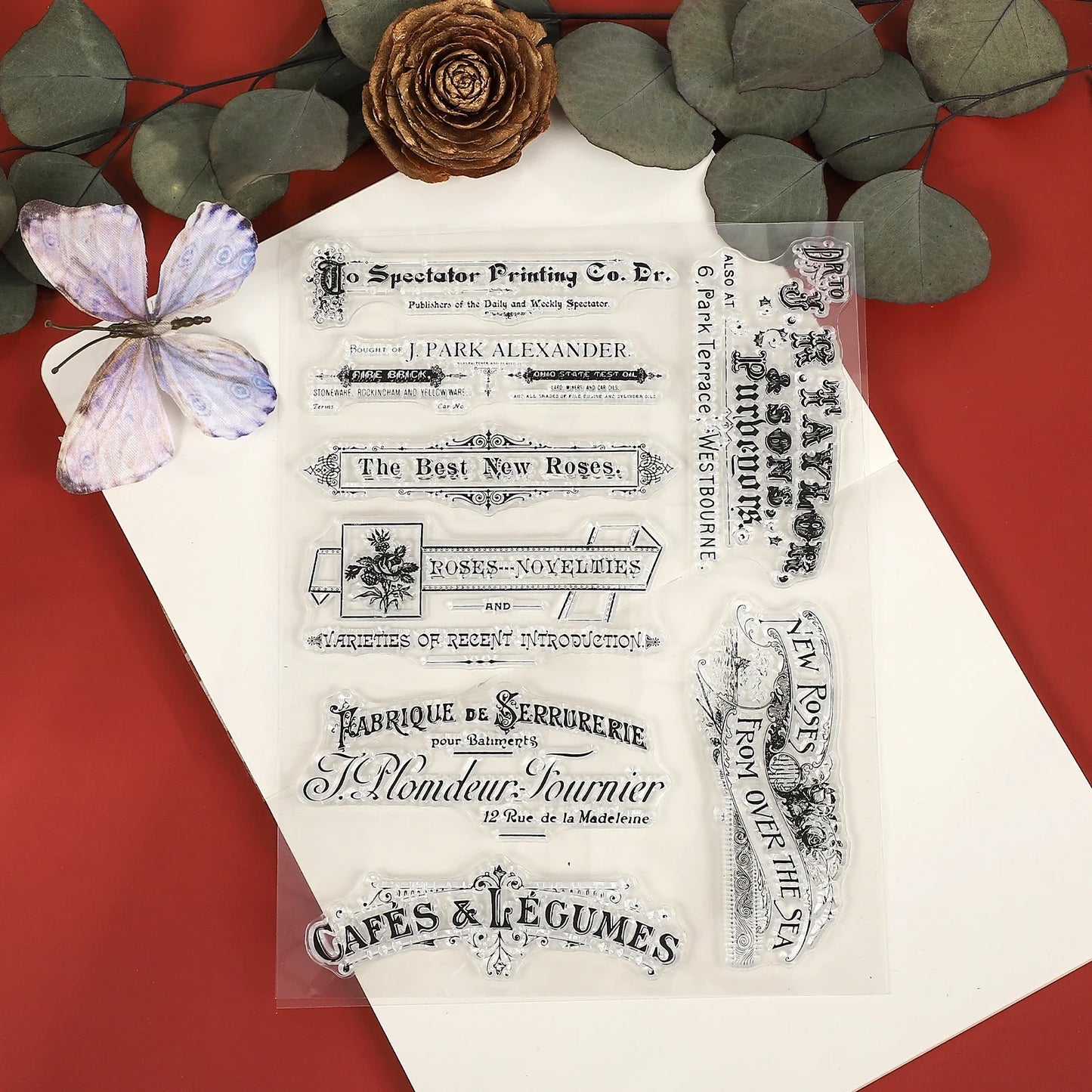 JIANWU Vintage Mushroom Digital Watermark Landscape Material Collage Transparent Silicone Stamp Creative DIY Journal Stationery