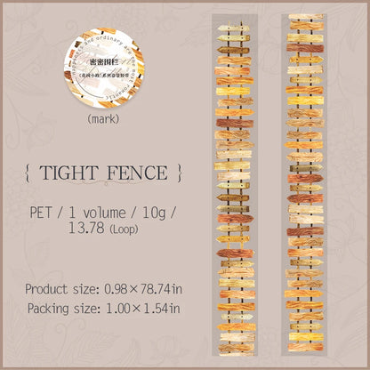 JIANQI 25mm*2m PET Tapes Garden Path DIY Scrapbooking Decor Photo Album Collage Junk Journal Materials Aesthetics Stickers