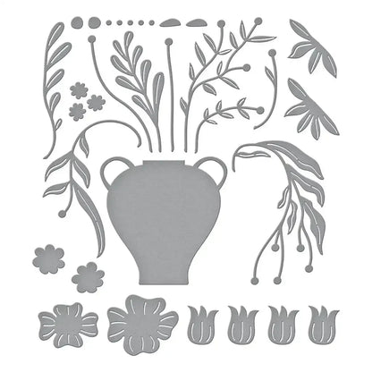 Freshly Picked Angel Trumpet Etching Frame Dies Scrapbook Diary Decoration Stencil Embossing Template DIY Greeting Card Handmade