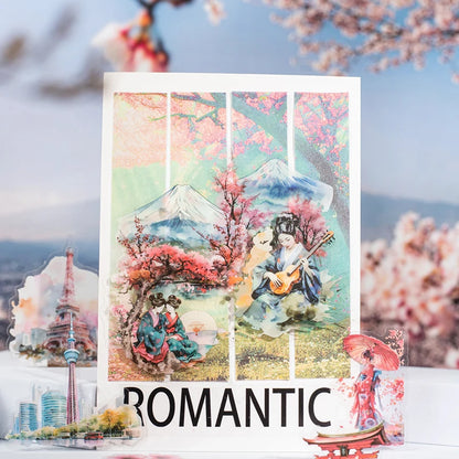 JIANQI 50 pcs PET Iron box packaging Stickers Travel Theme Decorative handmade Scrapbooking Material Diary Album Craft Supplies
