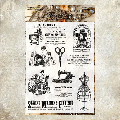 JIANWU Vintage Plant Landscaping Material Collage Transparent Silicone Stamp Creative DIY Journal Student Supplies Stationery