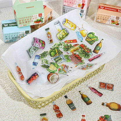 JIANQI 50 pcs Kawaii Cartoon small Stickers Cute Mini Decorative Scrapbooking accessories Adhesive Diy junk journal supplies