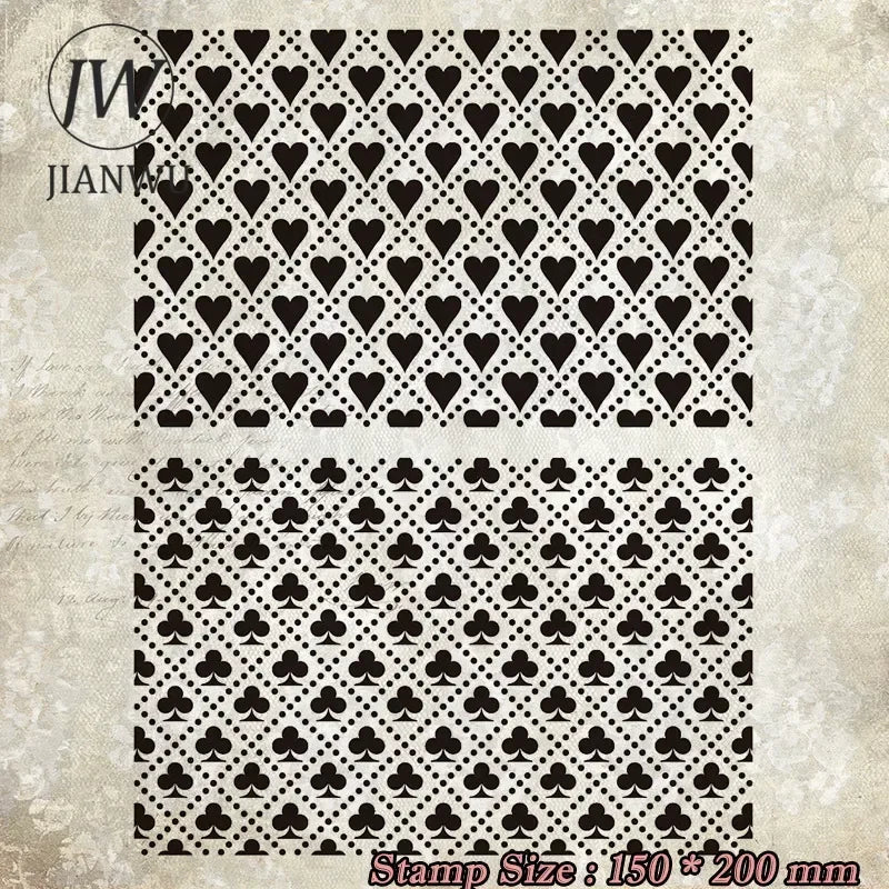 JIANWU Vintage Character English Text Material Collage Transparent Silicone Stamp Creative Journal Student Supplies Stationery