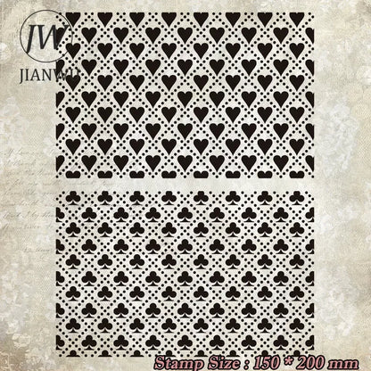 JIANWU Vintage Character English Text Material Collage Transparent Silicone Stamp Creative Journal Student Supplies Stationery