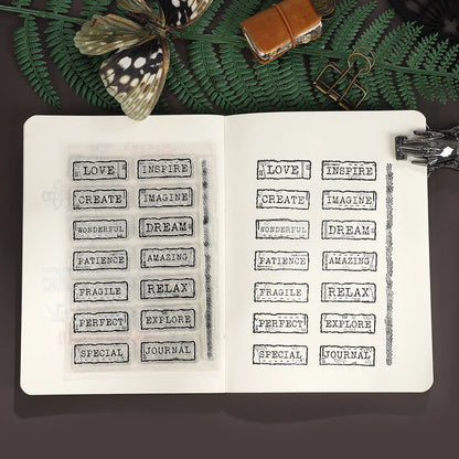 JIANWUVintage Butterfly Flower Label Character Landscape Material Collage Transparent Silicone Stamp Creative Journal Stationery