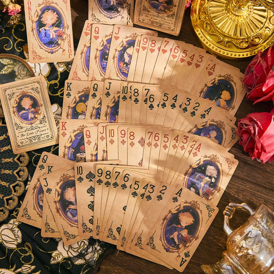JIANQI 55 pcs Retro poker cards material paper Decorative Scrapbooking Diary Album hand made Collage material Background paper