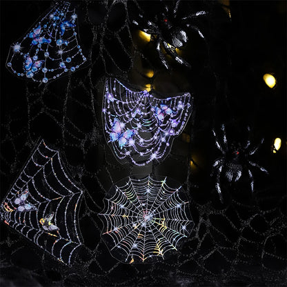 JIANQI 50mm*2m PET Fantasy Spider Web tape Sticker Decorative collage Adhesive Diy Scrapbooking hand made Masking tape